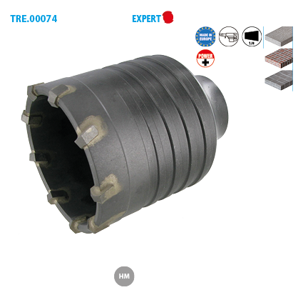 Trepan Carbure Sds Max Cone 1/8 Ø80 Beton - 74.080 - Leman