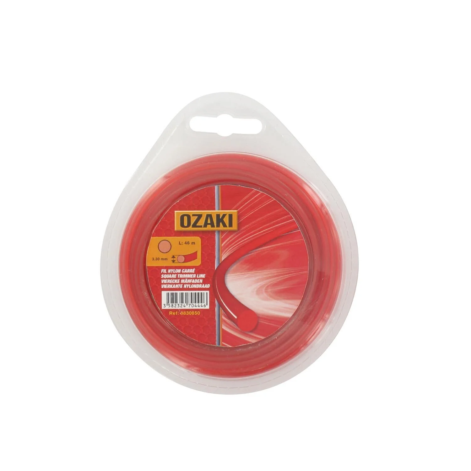 Fil Nylon Rond 12 m 2,4 mm Coupe-Bordure, Débroussailleuse, Rotofil OZAKI