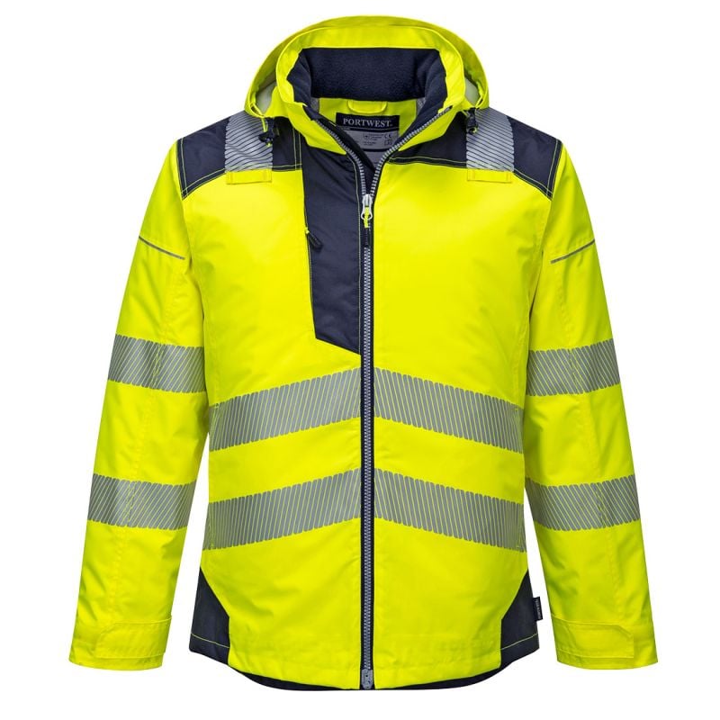 Parka Hv Pw3 Jaune/marine 2xl