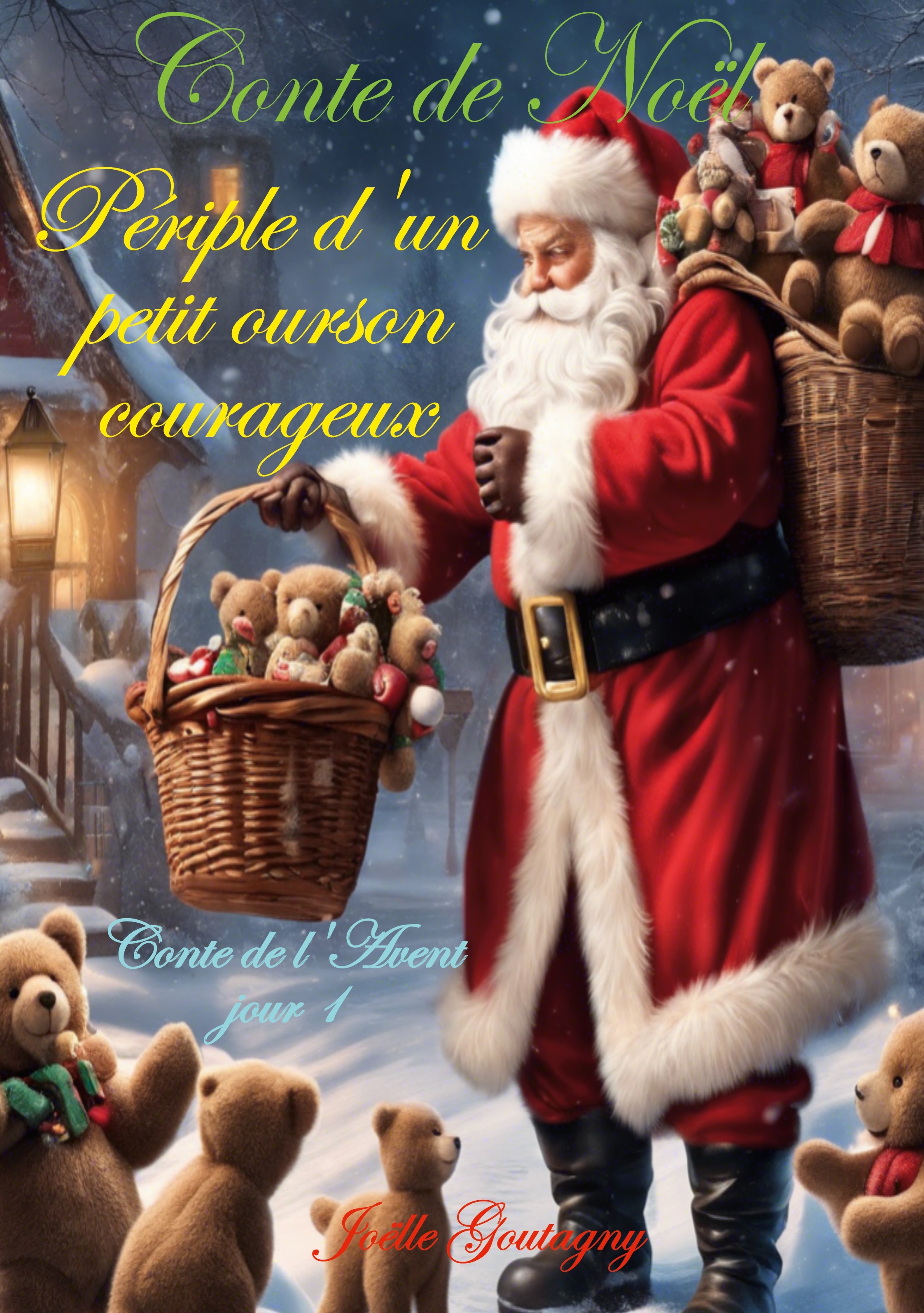Conte de Noël: Périple d'un petit ourson courageux