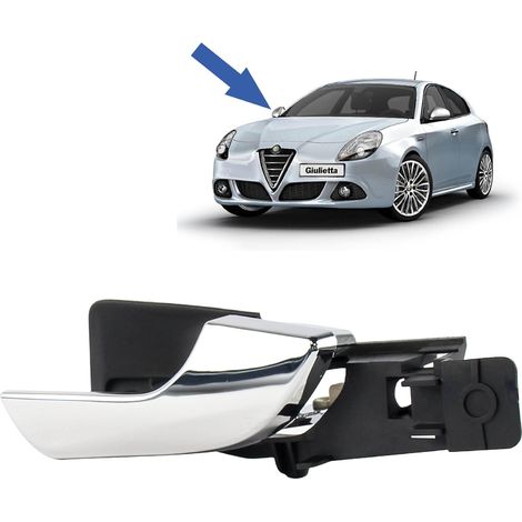 Poignée De Porte Intérieure Compatible Pour Alfa Romeo Giulietta (à Partir De 2010) Avant Droite (côté Passager) (chromée)