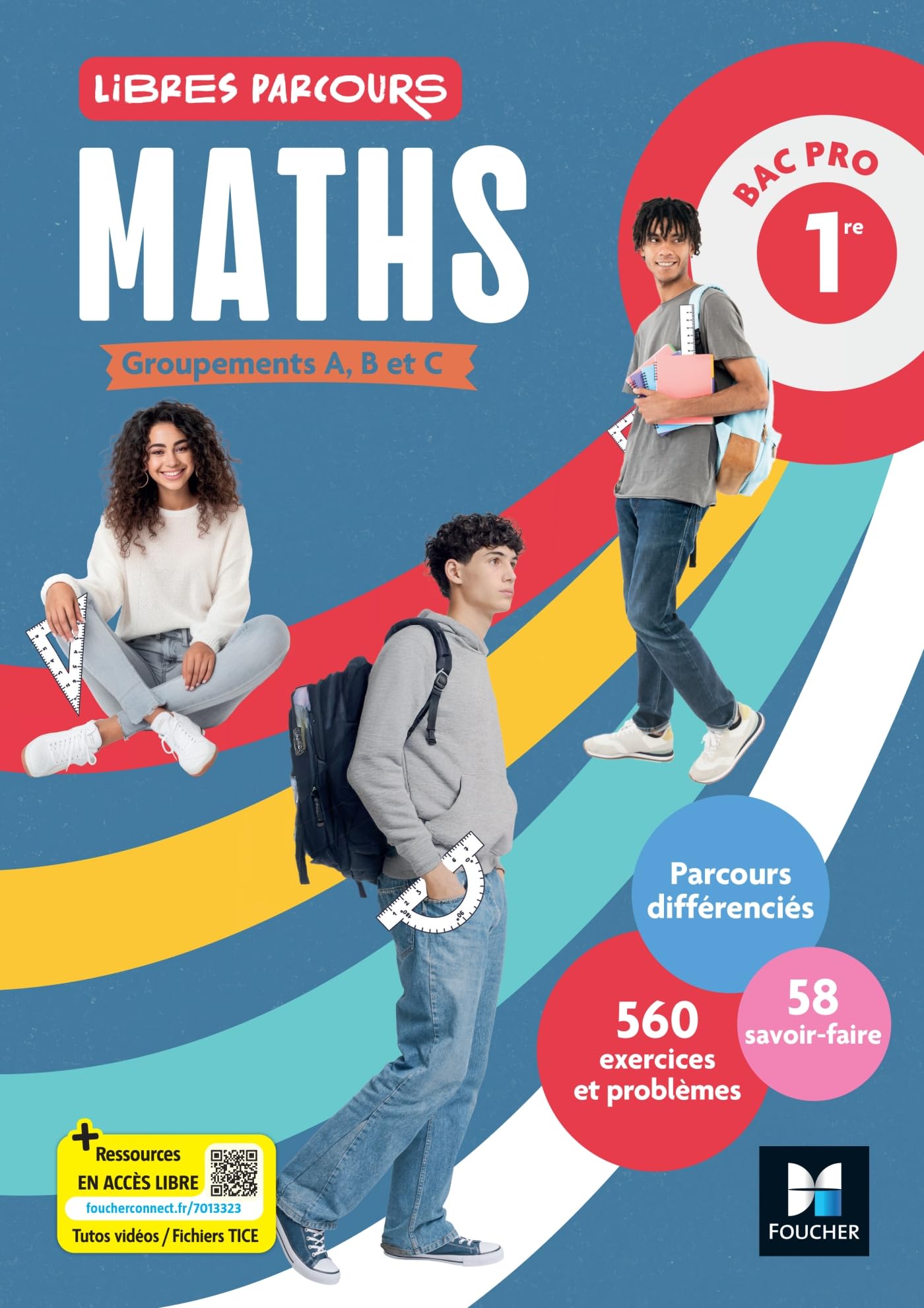 Libres parcours: Maths - 1re Bac Pro, Groupements A B C - Livre élève (édition 2026)