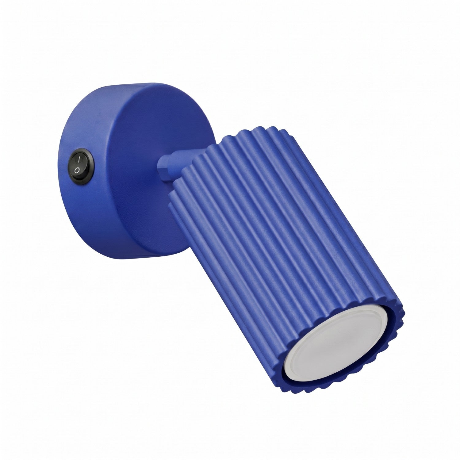 Applique Murale Moderne Nervurée Bleu Outremer Spot 1xgu10 10w Karbon Sollux Lighting