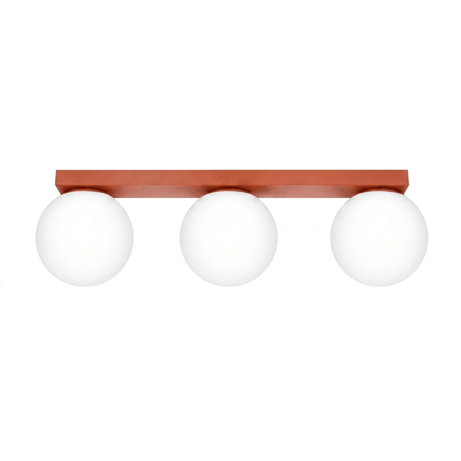 Plafonniers Yoli Acier/verre Ocre Rouge 3xg9 50cm Sollux