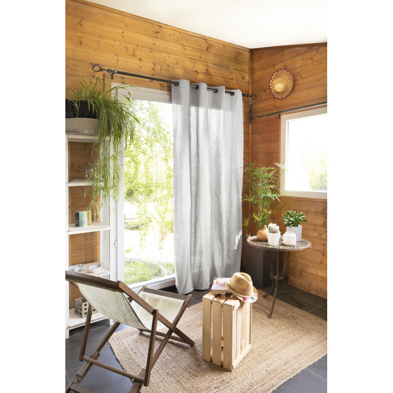Rideau D'Ameublement "kala" En Coton 140 X 260 Cm L'Effet Papillon - Kala Nuage - 1 Panneau 140 X 260 Cm