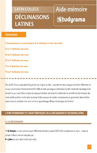 Déclinaisons latines