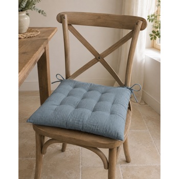 Assise de chaise matelassée en coton Pop colors