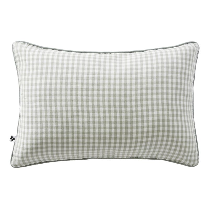 Coussin Déhoussable Avec Passepoil Tissé Teint "vickie" Toutes Dimensions "gaze De Coton" L'Effet Papillon - Vickie Eucalyptus - - Vickie Eucalyptus - Coussin Garni 40 X 60 Cm