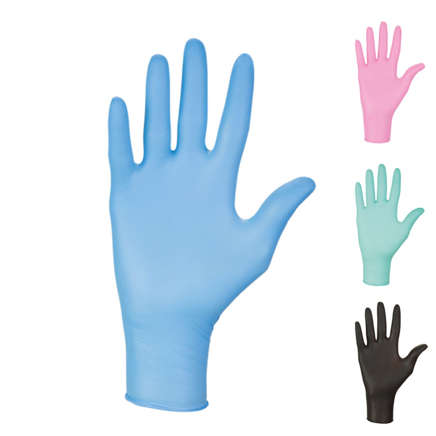Boite De 100 Gants En Nitrile Jetables - Non Poudrés - Taille S - Bleu Vivezen
