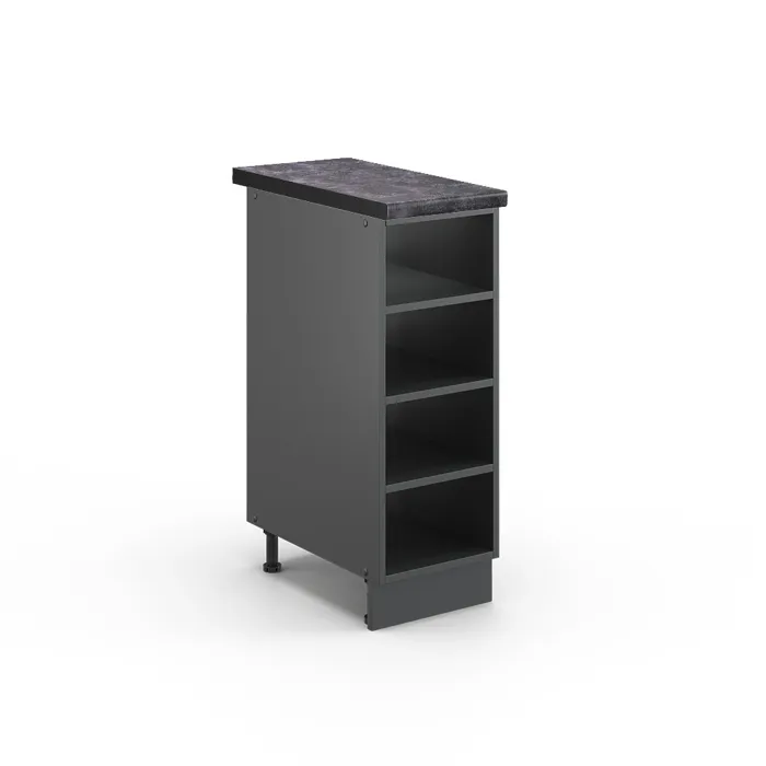 Vicco Etagère de cuisine Anthracite/Anthracite 30cm plan de travail Anthracite