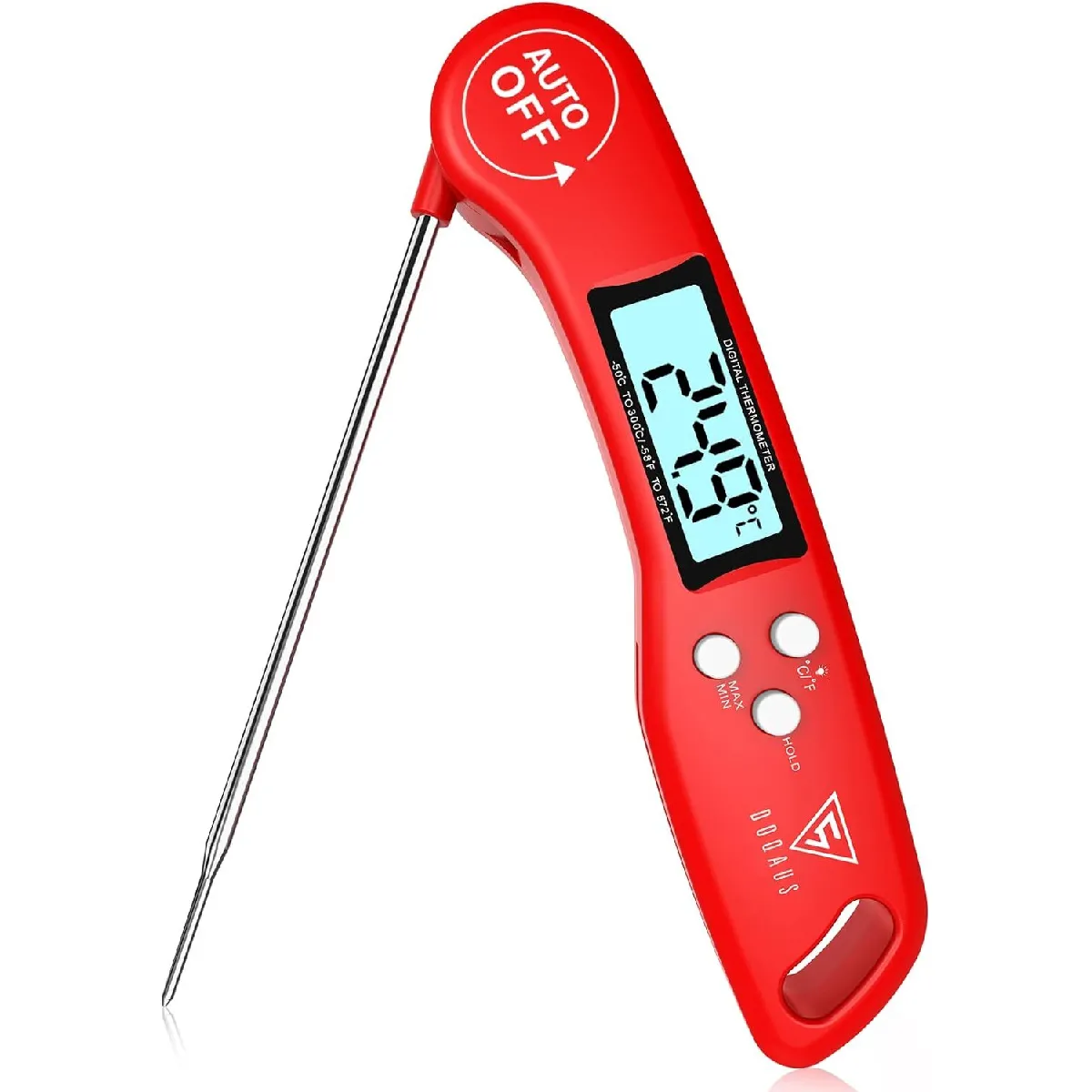 Thermometre Cuisine Avec Écran Lcd Pour Viande, Bbq, Steak, Huile, Lait, Vin Rouge