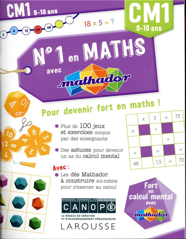 N°1 en maths avec Mathador CM1, 9-10 ans