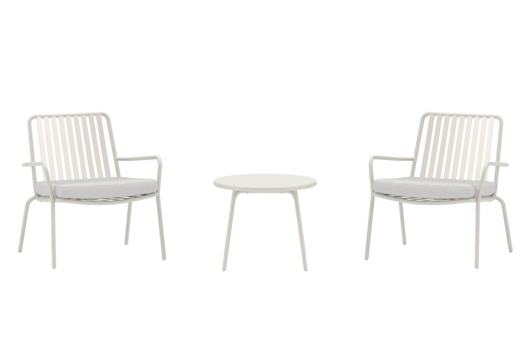Salon De Jardin 3 Pièces "mykonos" 68cm Beige