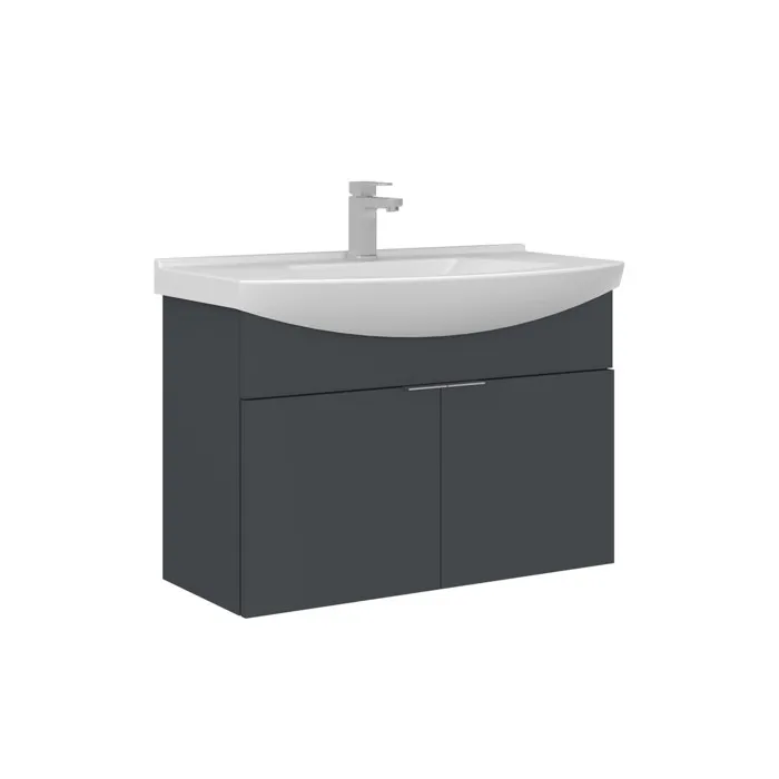 Meuble Vasque "purus 80" - 80 X 50 X 58 Cm - Matte Anthracite