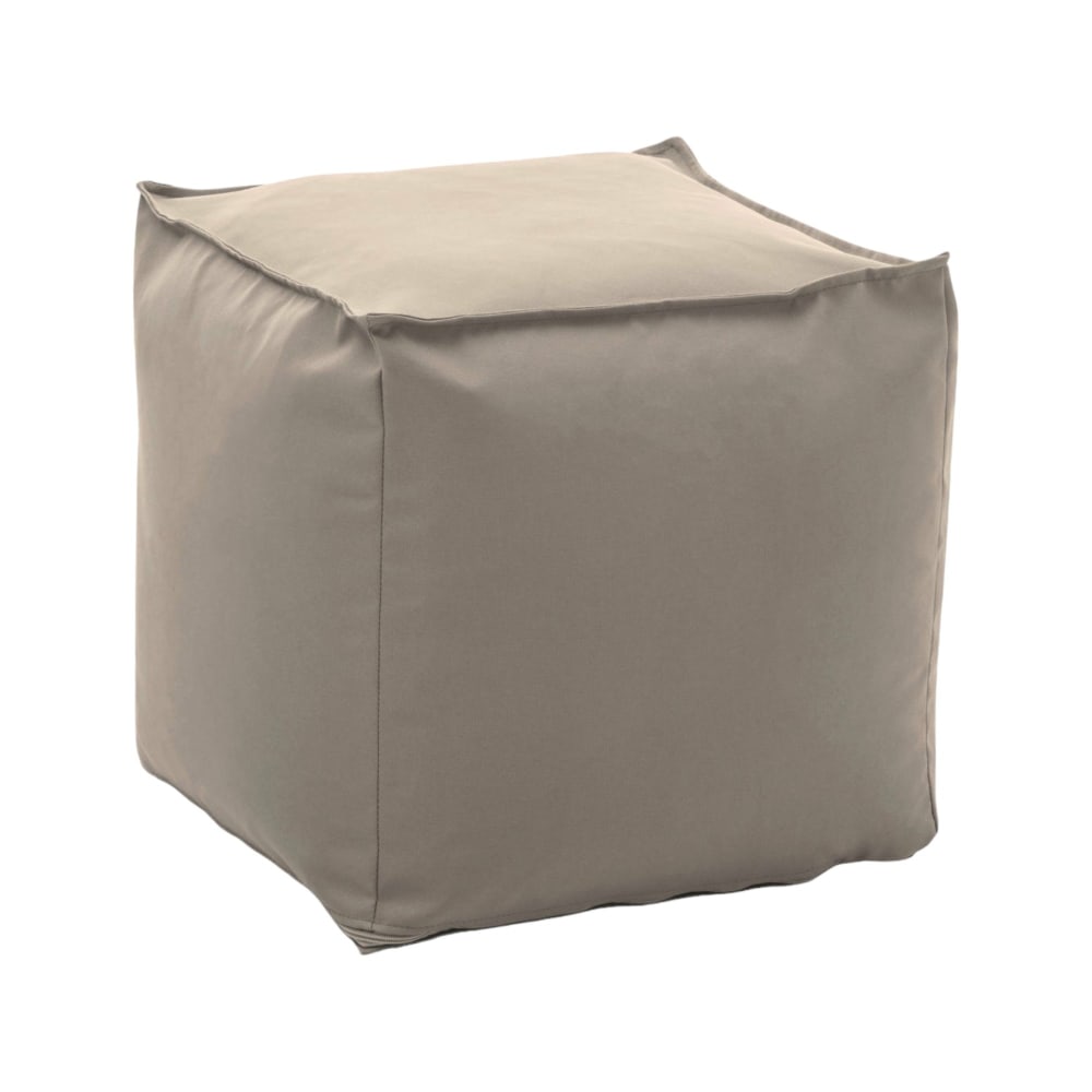 Pouf,en Tissu,beige,45x45h45 Cm
