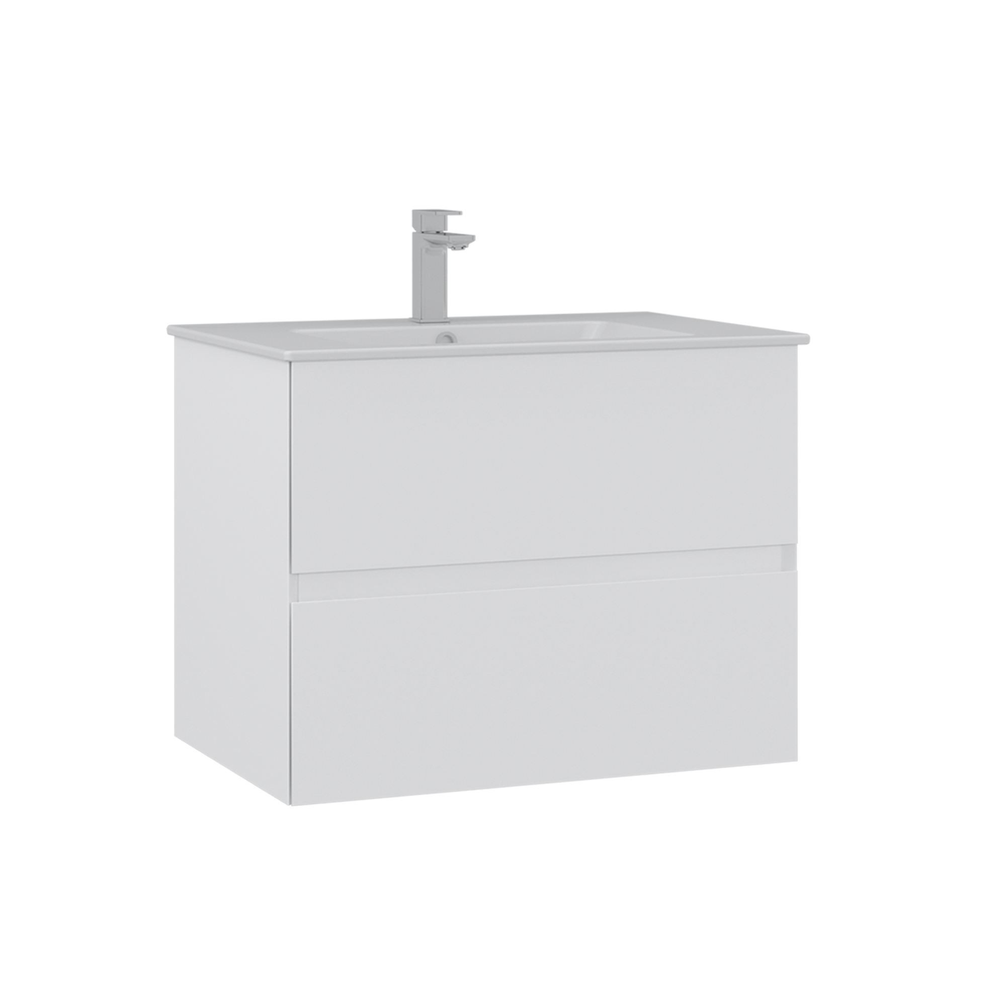 Meuble Vasque "nest 71 V2" - 71 X 51 X 55 Cm - Matte White