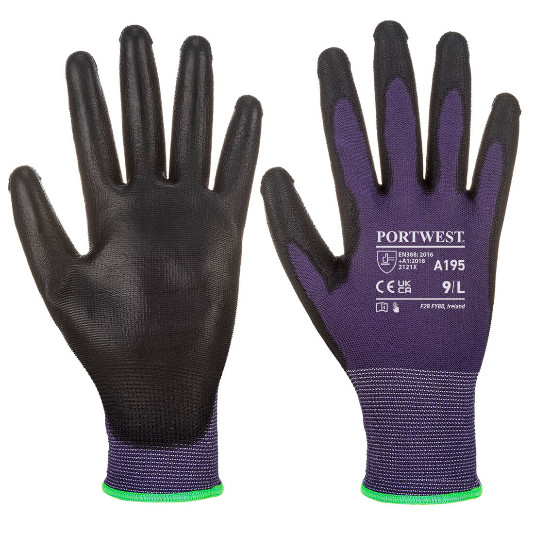 Gant Pu Tactile Couleur: Violet/noir Taille M - Portwest