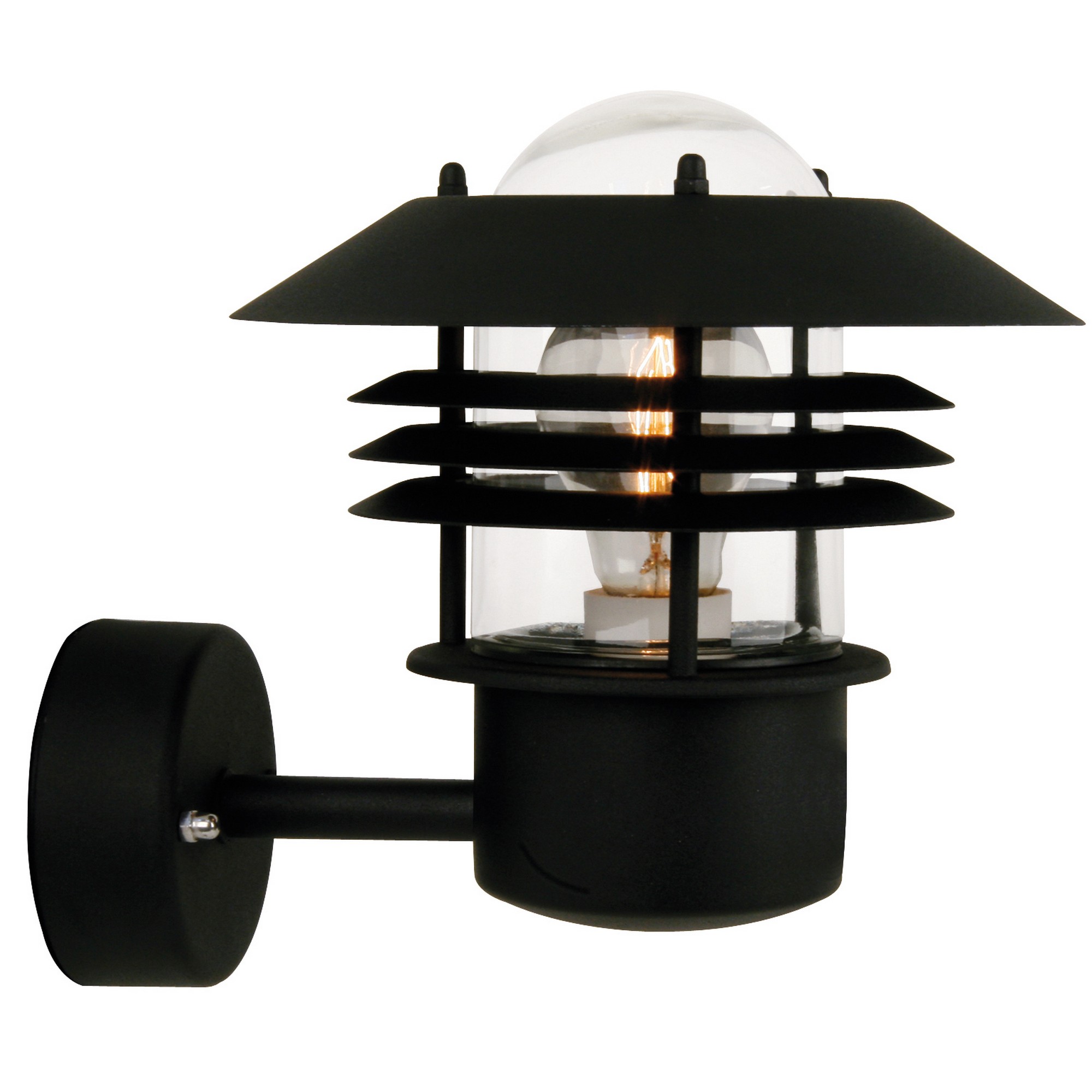 Applique Murale Luminaire Vejers Up Métal Seaside Noir H. 23 Ip54 Nordlux-extérieur