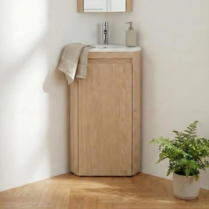 Ensemble lave-mains d'angle SORRENTO sur pieds avec robinet