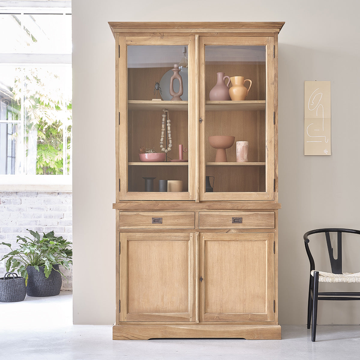 Vaisselier En Teck Massif 120 Cm
