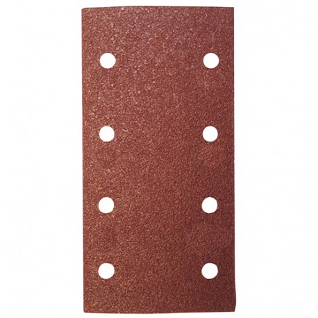 Leman 115230.10.82 Lot De 8 Patins Auto-agrippant Corindon - 115 X 230 Mm Grain 80 - 10 Trous Bois/métal