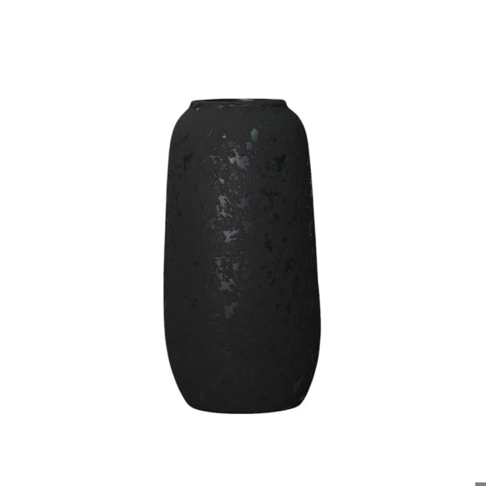 Ceryan Xl - Vase En Céramique Noir H31 Cm