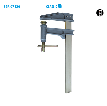 Serre-joint À Pompe Tige Chromée Saillie 120 Section 35x8 Serrage 800
