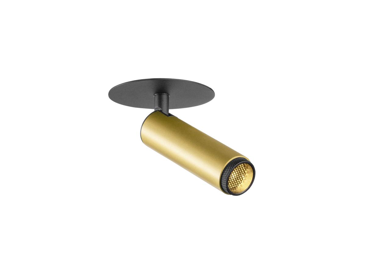 Plafonnier Encastré Grip S Phase 3000 K 29° Ip20 Cylindrique Or / Noir - Slv - 1009059
