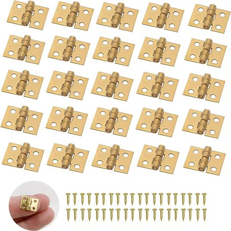 Lot De 50 Charnières Miniatures Pliables Pour Modélisme Avec 200 Vis