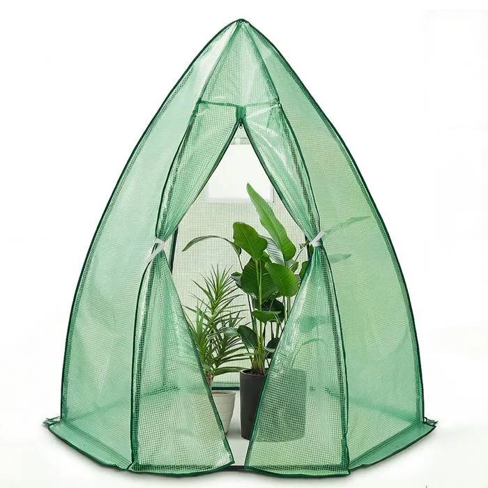 Vounot Serre De Jardin Hivernage Dome Avec Bache Pe 160x160x180cm Vert