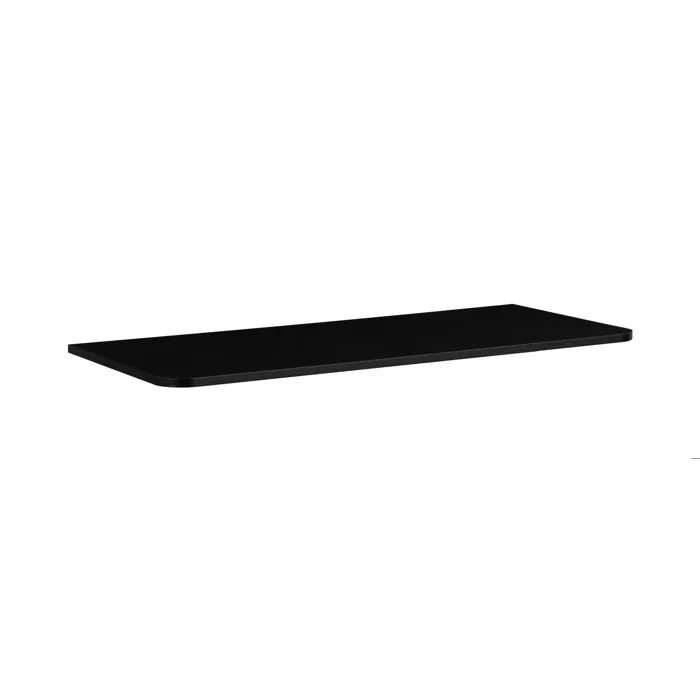 Plan de travail LINEA 100 cm noir mat pour meuble de salle de bain avec angles arrondis