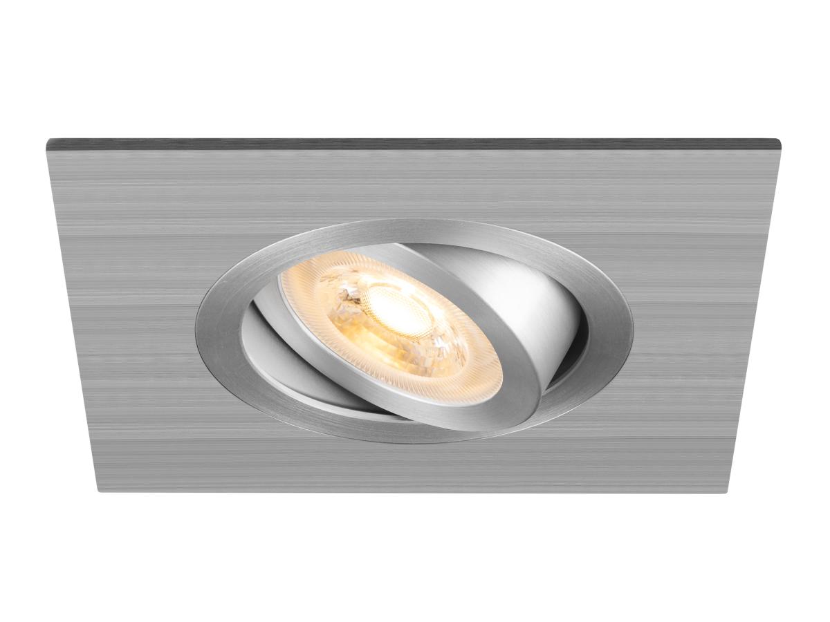 Spot Encastré New Tria® 75 Xl Int Carré Alu Gu10 10w Ip20 - Slv - 1007629