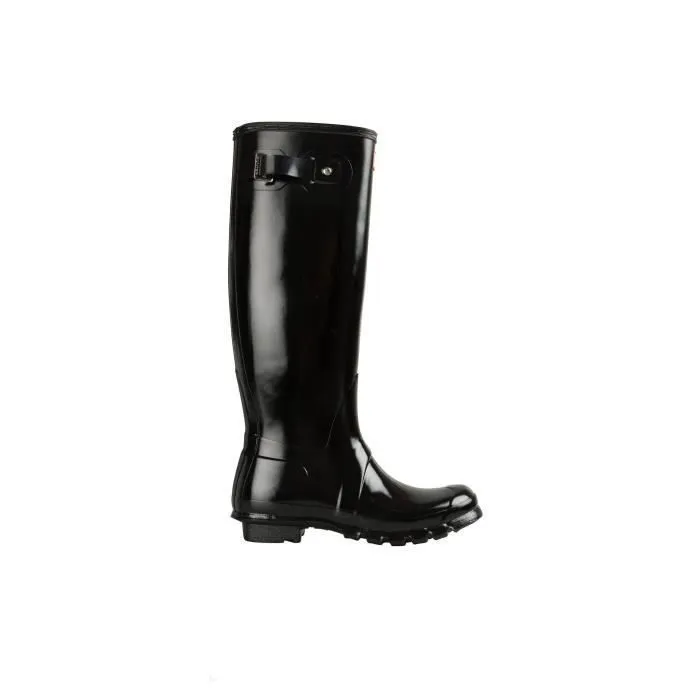 Hunter pour femme. WFT1000RGL Bottes Original Tall Gloss noires (40/41), Plat, Aucun, Casuel