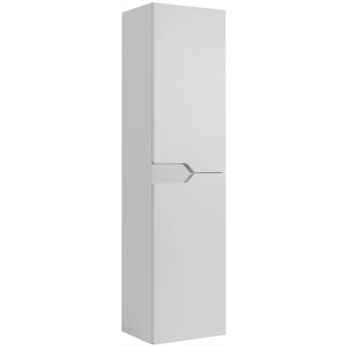 Meuble colonne de salle de bain suspendu MODERN blanc 35 x 136 cm