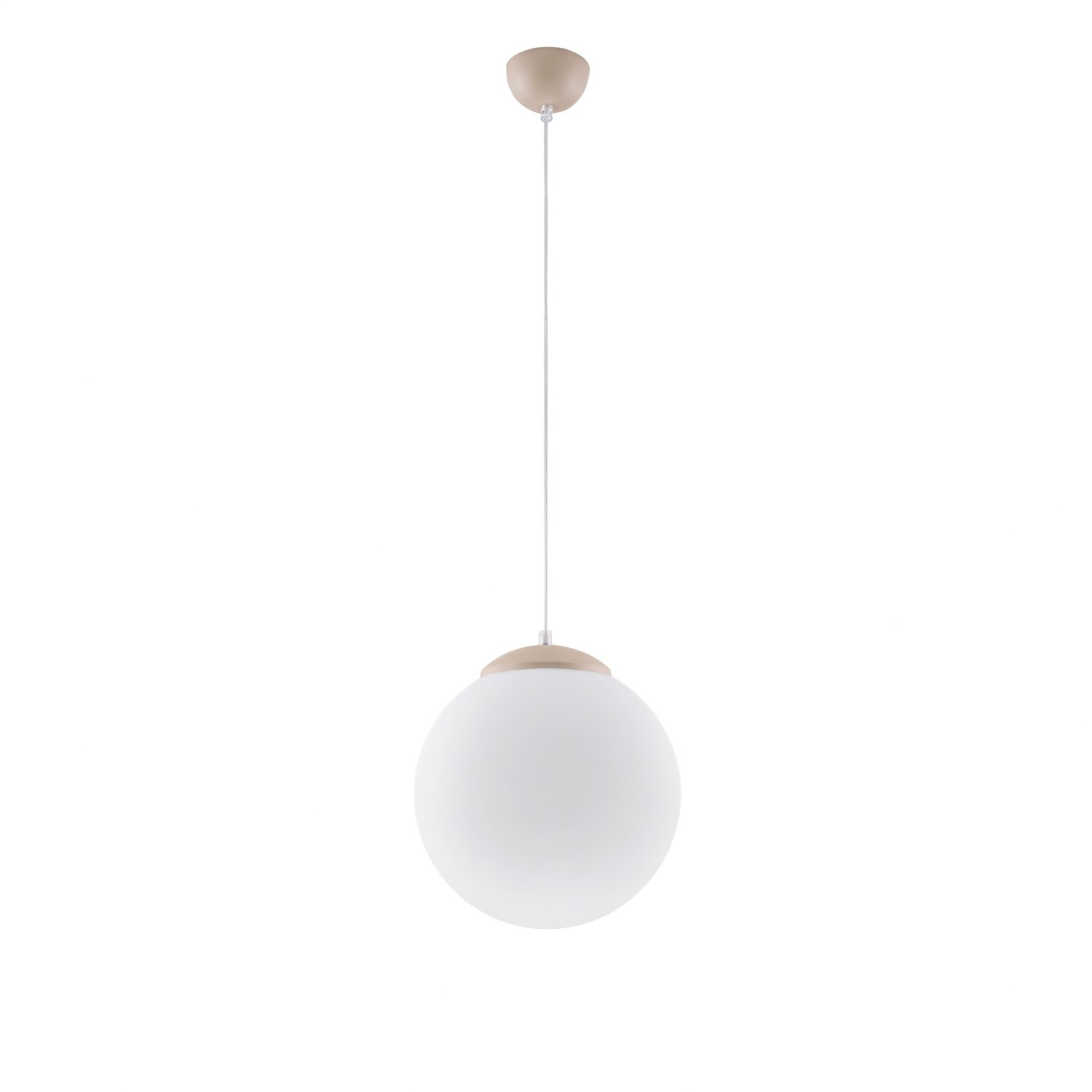 Suspensions Ugo Acier/verre Taupe 1xe27 30cm Sollux
