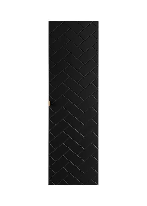 Meuble colonne suspendu de salle de bain MADIS NOIR 35 X 136 cm G