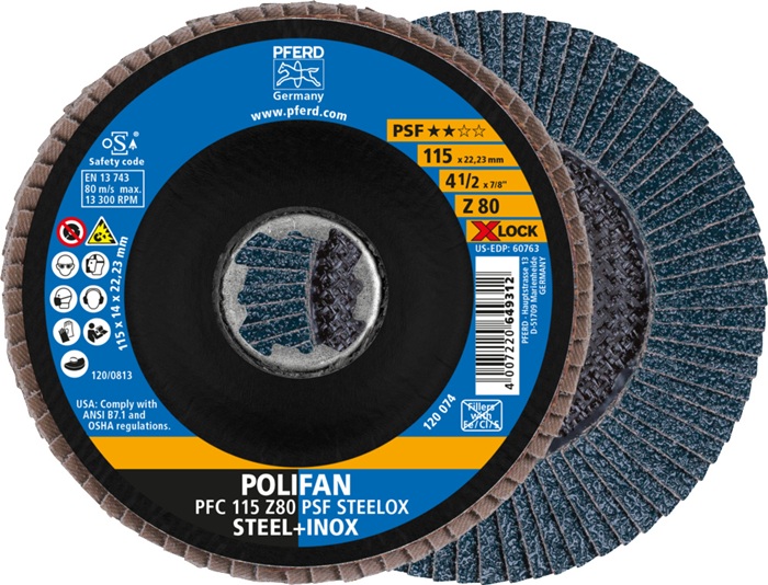 Pferd - Disque À Lamelles X-lock Steelox G80psf 115mm 1 Pcs