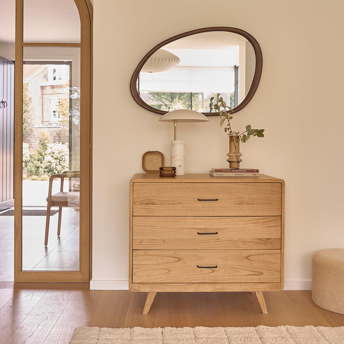 Berah Getah - Commode En Bois Mindi Massif 90 Cm