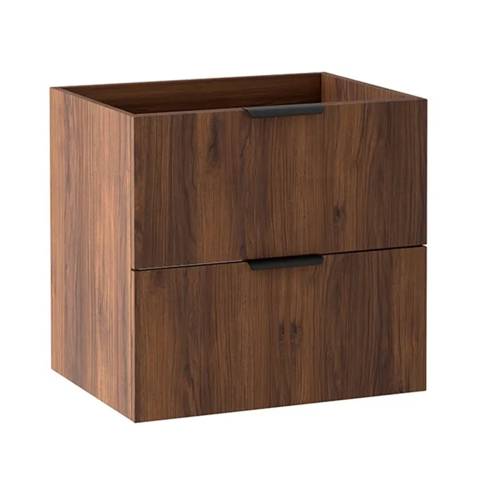 Meuble sous vasque suspendu LUNA effet noyer Warmia 60 cm