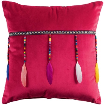 Coussin Effet Velours Pampilles Plumis