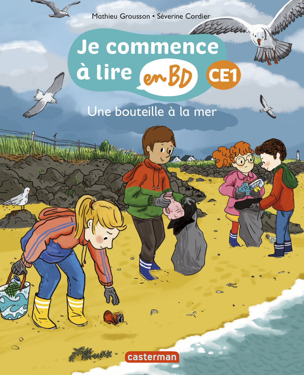 Je commence à lire en BD. Une bouteille à la mer: CE1
