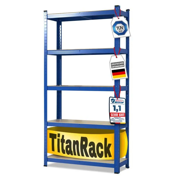 Étagère pour charge lourde Bleu 220 x 120 x 45 cm, Charge Max 1250 kg