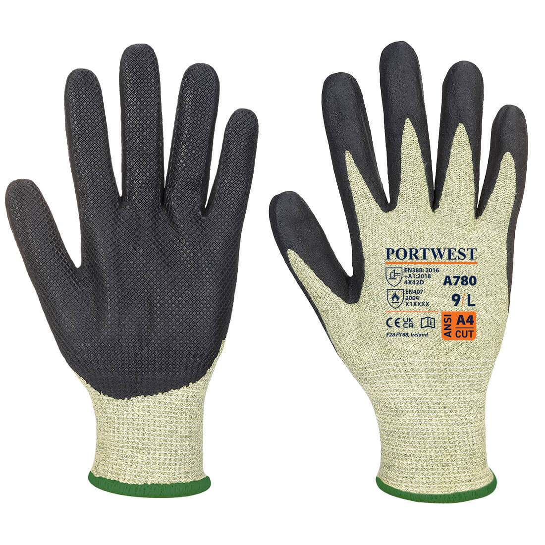 Gant Arc Grip Couleur: Vert/noir Taille Xl - Portwest