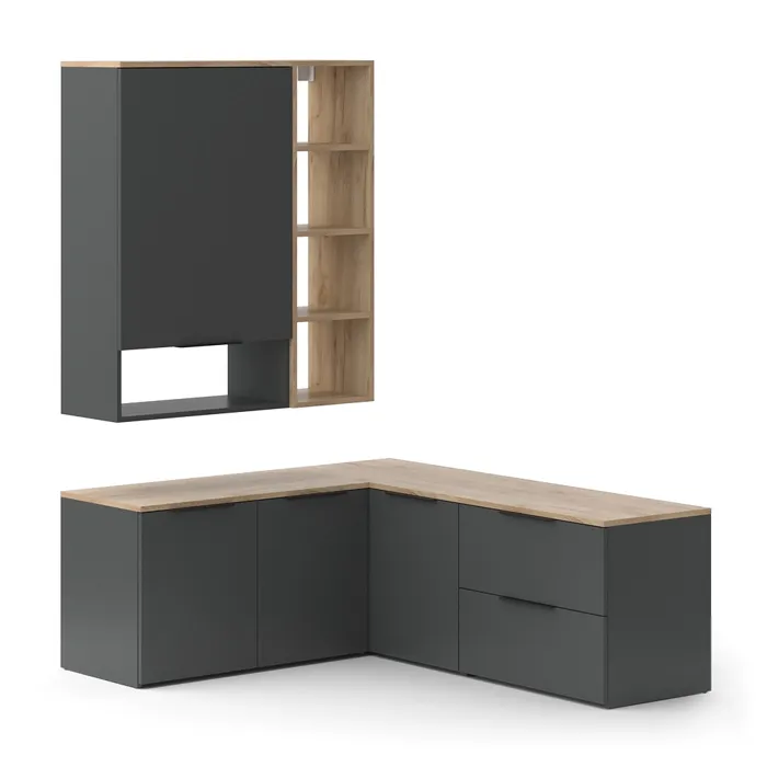 Vicco Meuble mural Anthracite 5 pièces