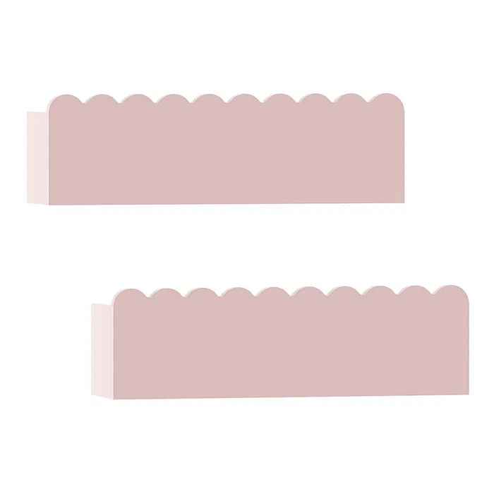 Set de 2 étagères murales pour enfants Vestnes 40 x 10 x 10 cm rose en.casa