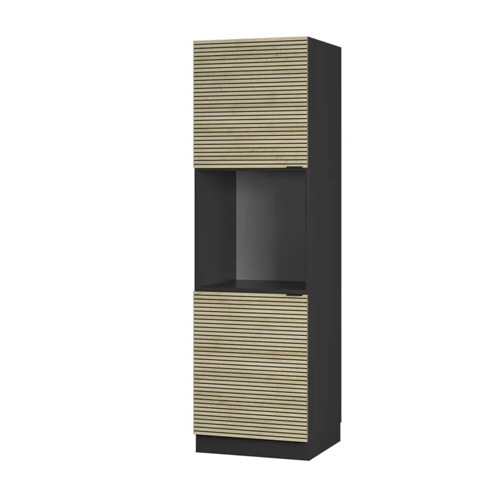 Vicco Armoire pour cuisinière Panneau en chêne 60cm ouvert
