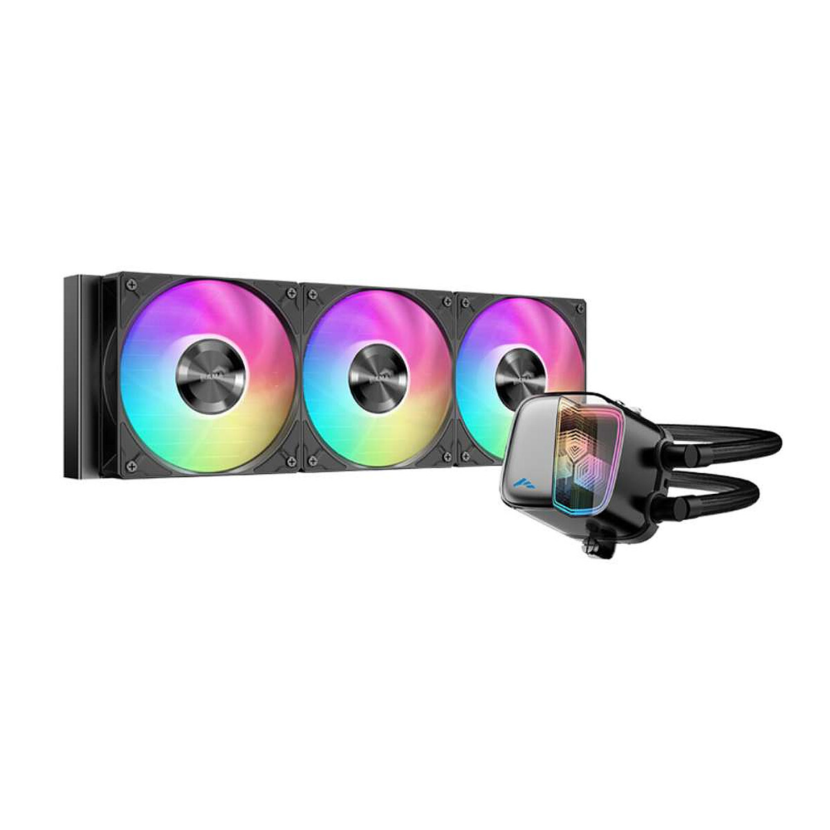 Refroidisseur Liquide Sama L70 360mm Argb Radiateur 27mm Pompe Céramique Noir Aluminium