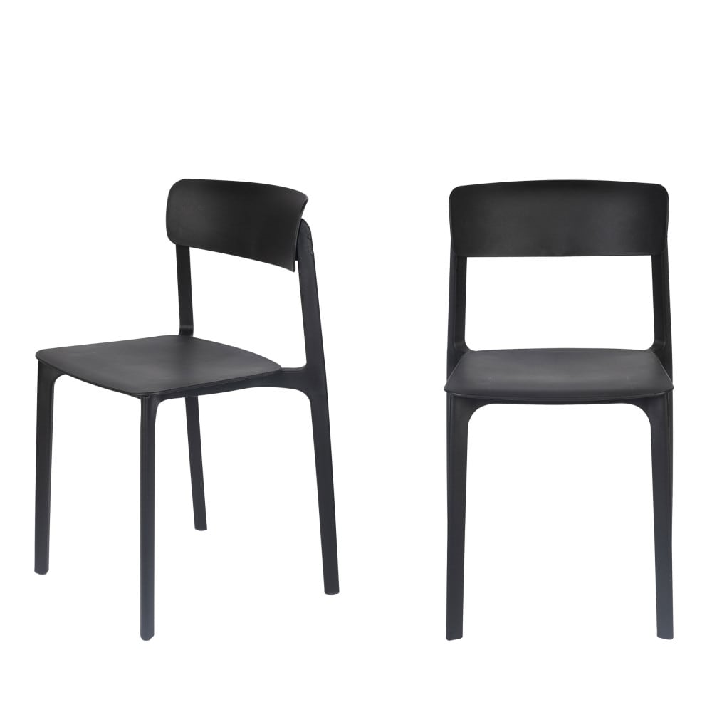 Lot de 4 chaises en polypropylène Clive