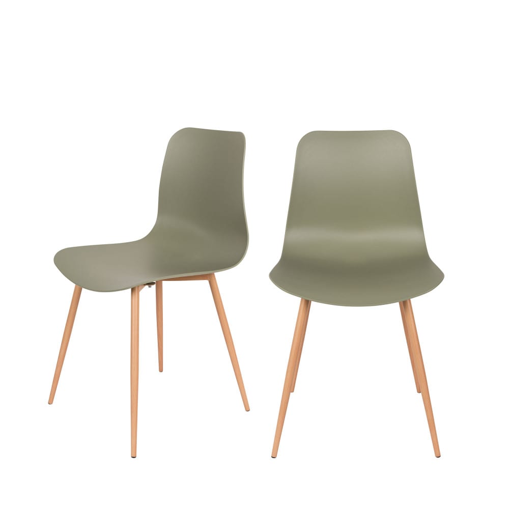 Lot de 2 chaises en résine - Vert
