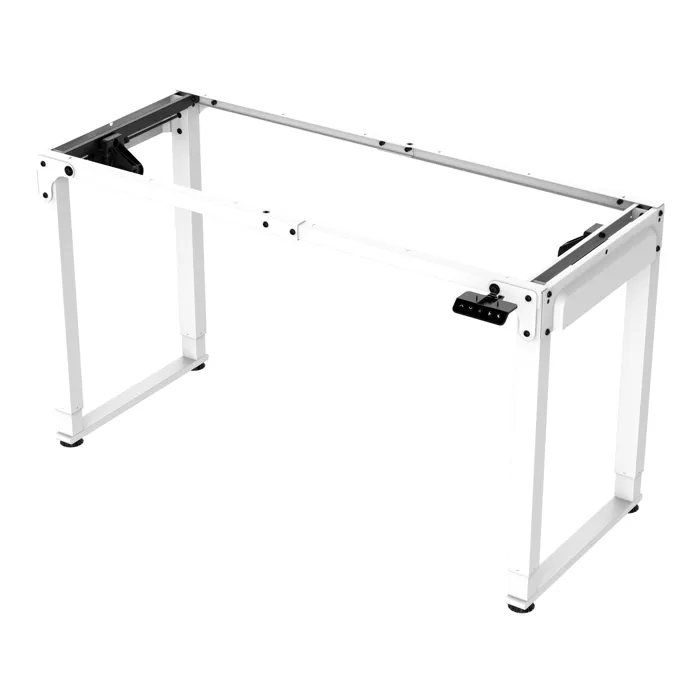 Pied de table électrique à hauteur réglable Kirkkonummi acier allié hauteur 70 -115 cm blanc pro.tec